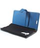 LG G4 Litchi Leather Wallet Stand Case Blauw