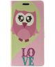 LG G4 Wallet Print Case - Love owl
