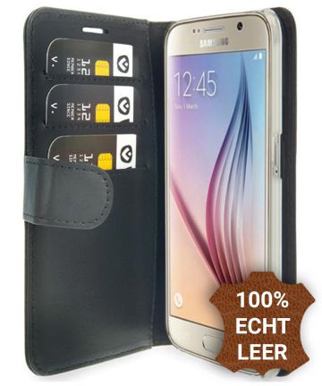 Valenta Classic Luxe Samsung Galaxy S6 Hoesje Leer Bookcase Zwart Hoesjes