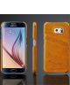 Samsung Galaxy S6 Wallet Hard case Oil Wax Bruin