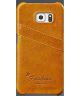 Samsung Galaxy S6 Wallet Hard case Oil Wax Bruin