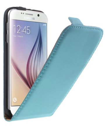 Samsung Galaxy S6 Vertical Flip Case hoesje Blauw Hoesjes