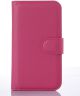 Motorola Moto E 2015 Lychee Leather Cover Stand Roze