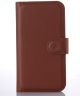 Motorola Moto E 2015 Lychee Leather Cover Stand Bruin