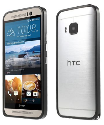 HTC One M9 Aluminium Bumper Case Zwart Hoesjes