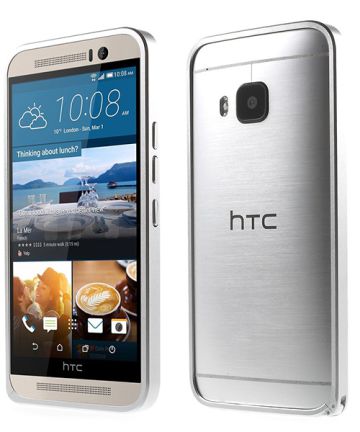 HTC One M9 Aluminium Bumper Case Zilver Hoesjes