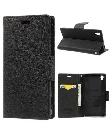 Mercury Fancy Diary Wallet Case Sony Xperia Z3 Zwart Hoesjes