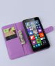 Microsoft Lumia 640 XL Litchi Leather Stand Case Paars