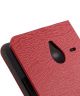 Microsoft Lumia 640 XL PU Leren Wallet Stand Case Rood