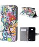 Microsoft lumia 640 Colorized Flowers Wallet Case