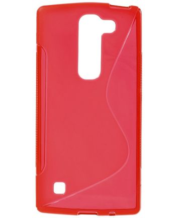 LG Spirit S-Curved TPU Case Rood Hoesjes