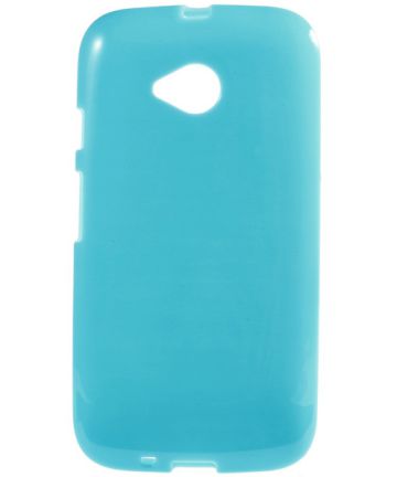 Motorola Moto E 2015 Glossy TPU Case Blauw Hoesjes
