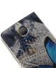 Huawei Y635 Wallet Print Case Blue Butterfly