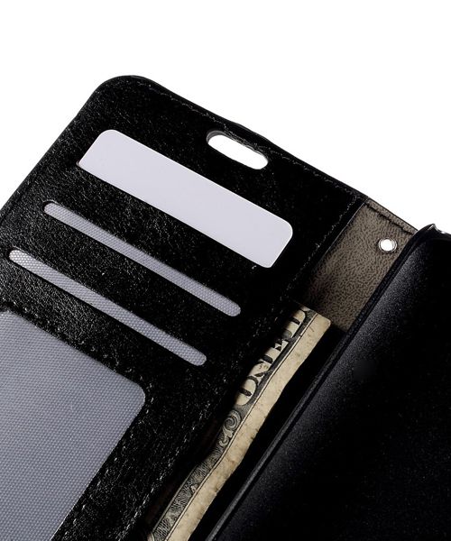 Microsoft Lumia 640 Crazy Horse Wallet Case Zwart afbeelding 9