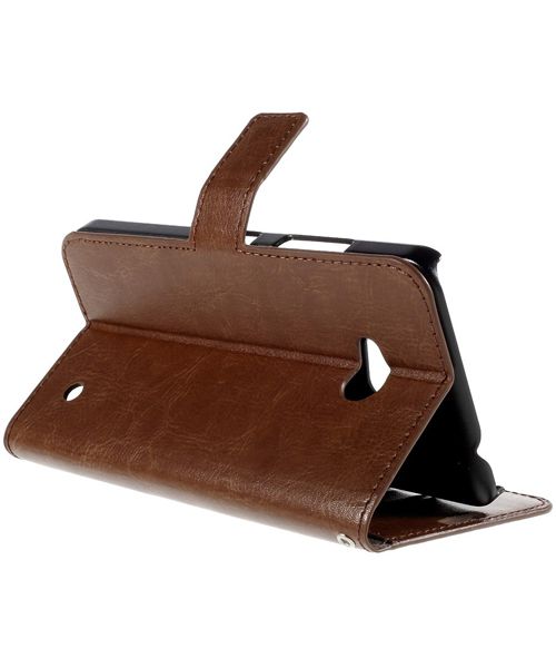Microsoft Lumia 640 Crazy Horse Wallet Case Bruin afbeelding 5
