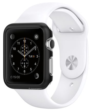Spigen Thin Fit Apple Watch 38MM Hoesje Hard Plastic Bumper Zwart Cases