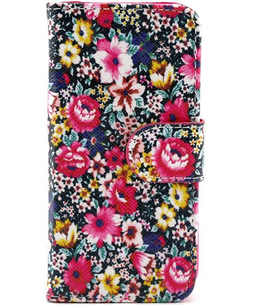 Onhandig Scully Kauwgom Apple iPhone 5C Flower Garden Leather Wallet Case | GSMpunt.nl