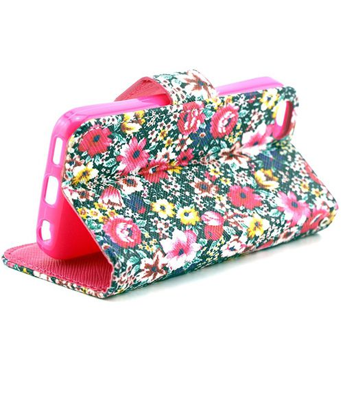 Apple iPhone 5C Flower Garden Leather Wallet Case afbeelding 4