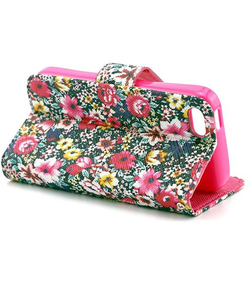 Apple iPhone 5C Flower Garden Leather Wallet Case afbeelding 5