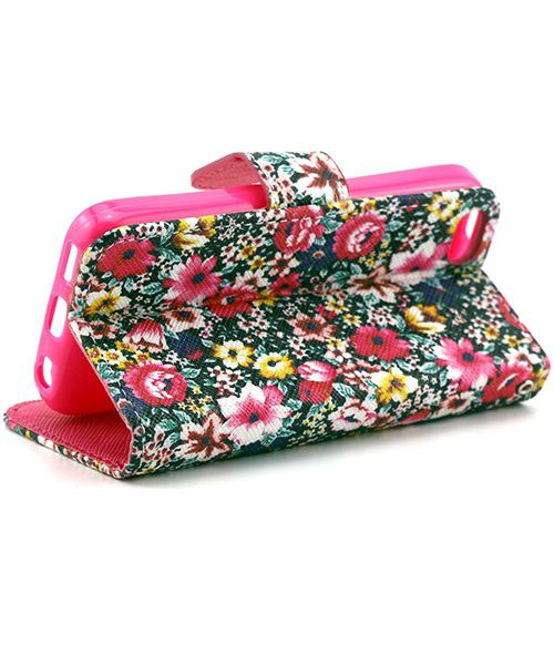 Apple iPhone 5C Flower Garden Leather Wallet Case afbeelding 6