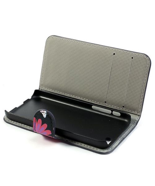 Apple iPhone 5C Wallet Hoesje Vlinder en Bloem afbeelding 6