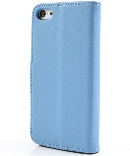 Apple iPhone 5C Wallet Stand Case Blauw afbeelding 3