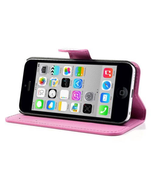 Apple iPhone 5C Wallet Hoesje Lotus Bloem afbeelding 2