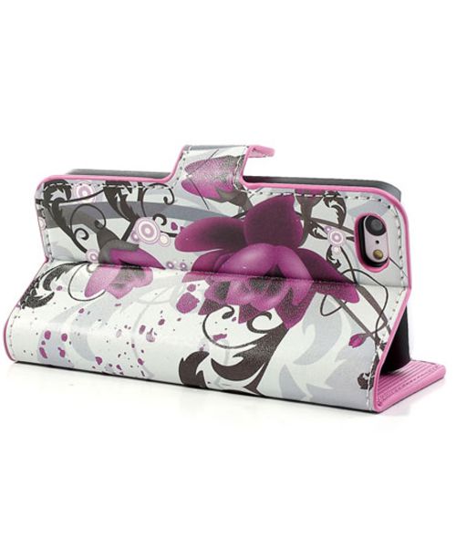 Apple iPhone 5C Wallet Hoesje Lotus Bloem afbeelding 4
