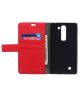 LG Magna/G4c Lederen Wallet Flip Case Stand Rood