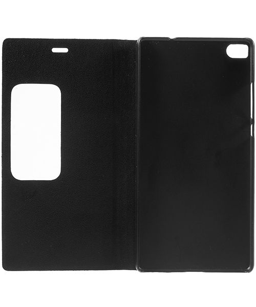 Huawei Ascend P8 View Window Flip Case Zwart afbeelding 4