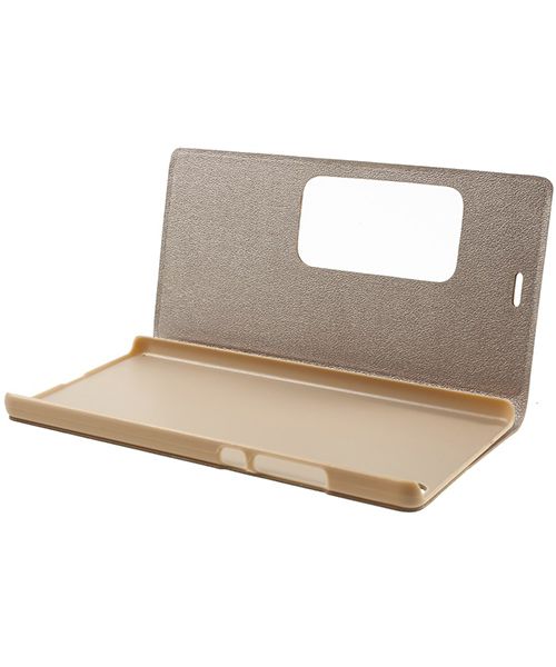 Huawei Ascend P8 View Window Flip Case Goud afbeelding 8