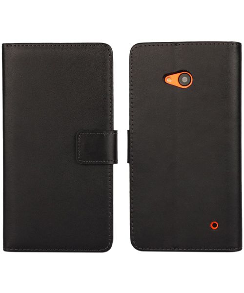 Microsoft Lumia 640 Split Leather Wallet Case Zwart afbeelding 1