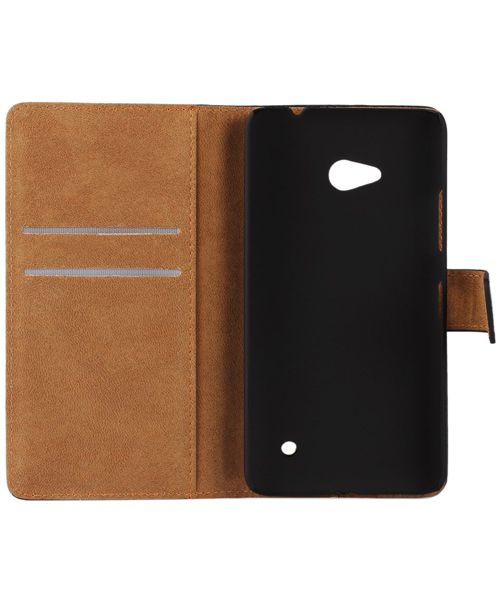 Microsoft Lumia 640 Split Leather Wallet Case Zwart afbeelding 5