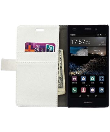 Huawei Ascend P8 Lite Wallet Case Wit Hoesjes