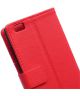 Huawei Ascend P8 Lite Litchi Leather Wallet Case Rood