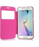 Samsung Galaxy S6 Edge Window View Flip Hoesje Roze