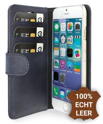 Valenta Classic Luxe iPhone 6s Hoesje Leer Bookcase Blauw Hoesjes