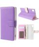 Sony Xperia M4 Aqua Litchi Leather Wallet Case Paars