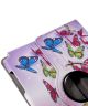 Samsung Galaxy Tab A 9.7 360 Rotary Stand Case Colorful Butterflies