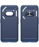 Nothing Phone (2a) Hoesje Geborsteld TPU Flexibele Back Cover Blauw