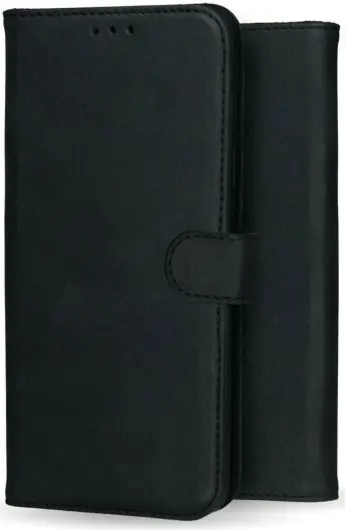 Rosso Deluxe Google Pixel 9 / 9 Pro Hoesje Echt Leer Book Case Zwart afbeelding 2