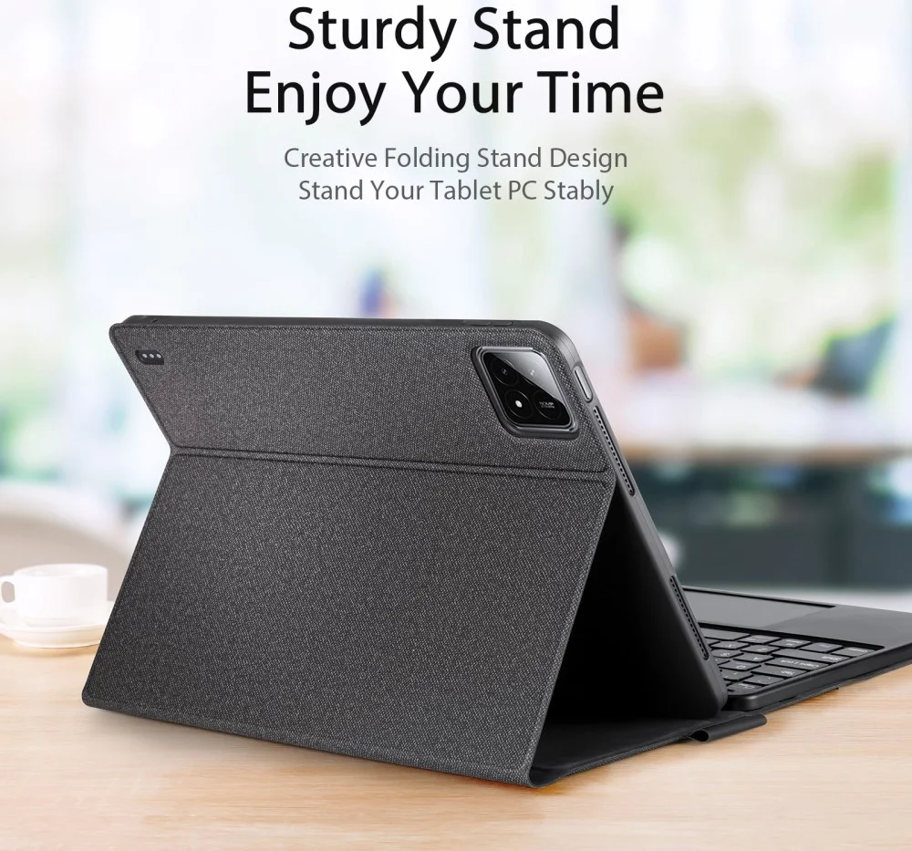 Dux Ducis Xiaomi Redmi Pad 6S Pro Hoes Bluetooth Toetsenbord Zwart afbeelding 4
