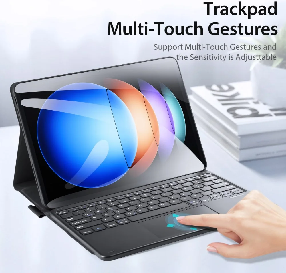Dux Ducis Xiaomi Redmi Pad 6S Pro Hoes Bluetooth Toetsenbord Zwart afbeelding 6