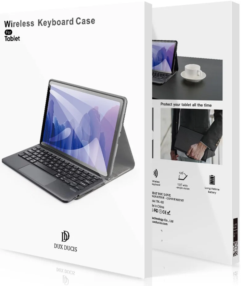 Dux Ducis Xiaomi Redmi Pad 6S Pro Hoes Bluetooth Toetsenbord Zwart afbeelding 7
