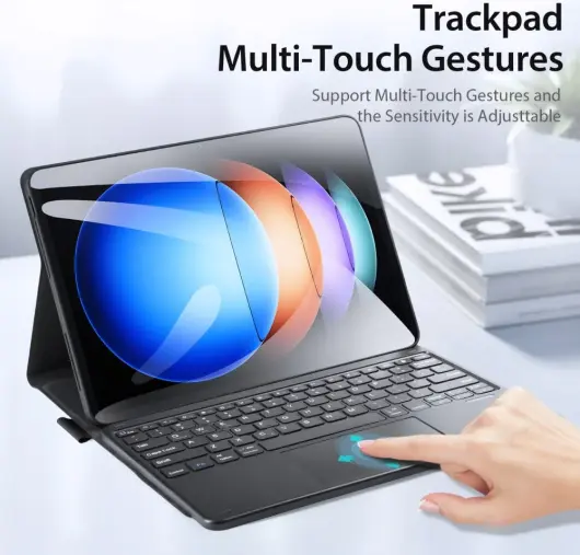 Dux Ducis Xiaomi Redmi Pad 6S Pro Hoes Bluetooth Toetsenbord Zwart afbeelding 6