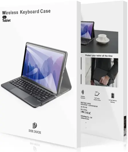 Dux Ducis Xiaomi Redmi Pad 6S Pro Hoes Bluetooth Toetsenbord Zwart afbeelding 7