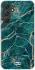 HappyCase Samsung Galaxy A35 Hoesje Flexibel TPU Aqua Marmer Print afbeelding 1