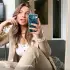 HappyCase Samsung Galaxy A35 Hoesje Flexibel TPU Aqua Marmer Print afbeelding 4