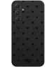 HappyCase Samsung Galaxy A35 Hoesje Flexibel TPU Hartjes Zwart Print