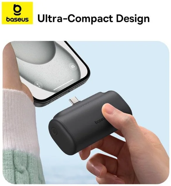 Baseus (20W) Power Delivery Mini Powerbank met USB-C Connector 5.000 mAh Zwart afbeelding 6